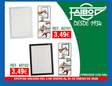 MARCO MAGNÉTICO A4 CON DORSO ADHESIVO