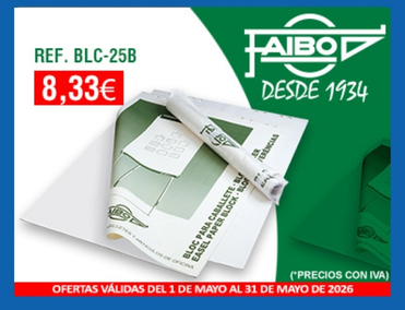 BLOC DE 25 HOJAS LISAS CON BOLSA INDIVIDUAL