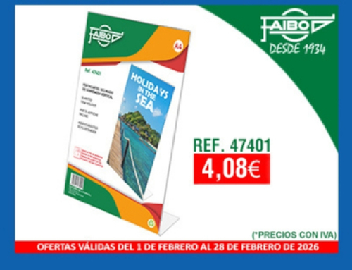 PORTACARTEL INCLINADO DE SOBREMESA A4 VERTICAL