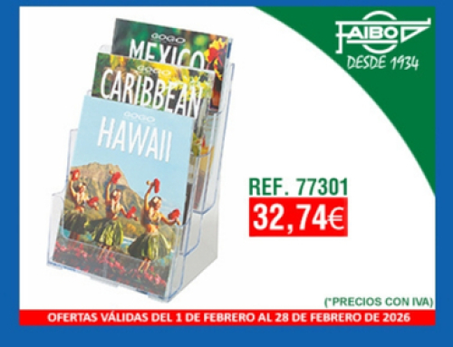 PORTAFOLLETOS A4 SOBREMESA Y MURAL CON 3 COMPARTIMENTOS