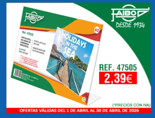 PORTACARTEL DE MESA INCLINADO HORIZONTAL A5