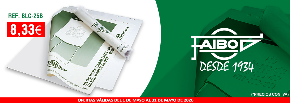 BLOC DE 25 HOJAS LISAS CON BOLSA INDIVIDUAL